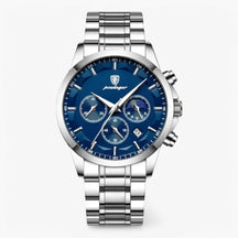 Horloge Heren Luxe Quartz Zwart, Armband Echt Leer Slank & Elegant - Premium Kwaliteit