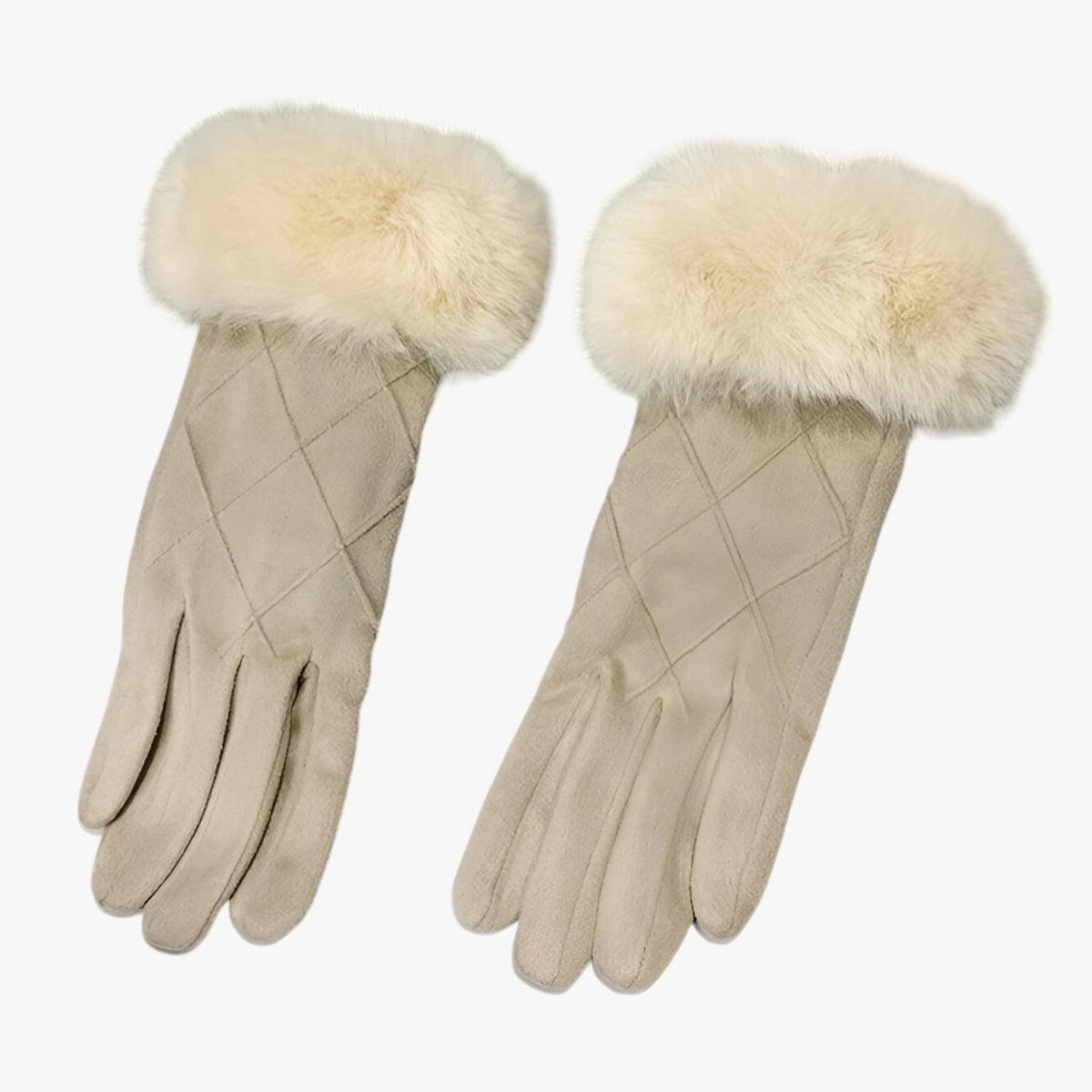 EleganceTouch | Winter Suede Plaid Handschoenen - Stijlvol & Touchscreen Geschikt - Beige - EleganceTouch | Winter Suede Plaid Handschoenen - Stijlvol & Touchscreen Geschikt - €25 - Pantino