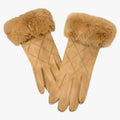 Handsker Khaki - EleganceTouch - Vinterruskindtern
