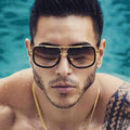 Gafas de sol polarizadas para caballero negro - Protección UV400 para visión óptima y diseño cómodo