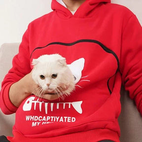 Gezellige Hoodie met Zak voor Knuffelen met Huisdieren - - Katten Draagtruien - Pantino