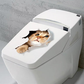 3D Kat Sticker Muursticker - - Cat Stickers - Pantino