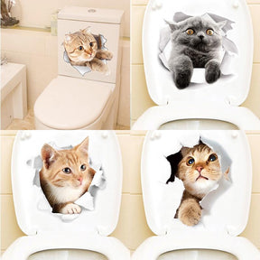 3D Kat Sticker Muursticker - - Cat Stickers - Pantino