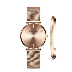 Hannah Martin zilverkleurig roestvrijstalen dameshorloge - elegante, trendy Milanese mesh-armband