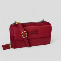 bags : EviBella | Compact Telefoontasje in Bordeaux Rood van Pantino