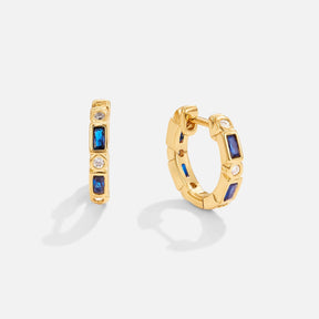 Royal Blue Crystal Oorbellen - - Earrings - Pantino