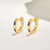 Royal Blue Crystal Oorbellen - - Earrings - Pantino