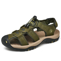 Ruben - Bruine Heren-Sandalen - Groen - Sandalen - Pantino