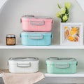 LunchBox - Mikrobølge Bento Madkasse - Grøn