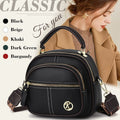 BellaVita Læder Crossbody Taske Dame Læder - Sort