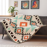 Maui™ | Boheemse Tribale tapijten - Azteek Wit - Scandinavian Blankets - Pantino