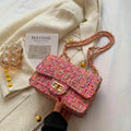 Bolso de hombro elegante rosa para mujer - Estilo diario - Cuero PU