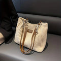 Bolso de Hombro Blanco Crema - ToteBag - Cadena Femenina para Viajes