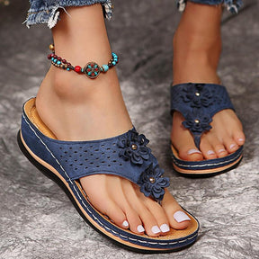 Trendy- Bloemem Flip-Flops - - Sandalen - trencyshop