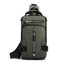 bags : Compacte Rugtas Heren Army Green - Khaki in Army Green 18cmx10cmx30cm van Pantino