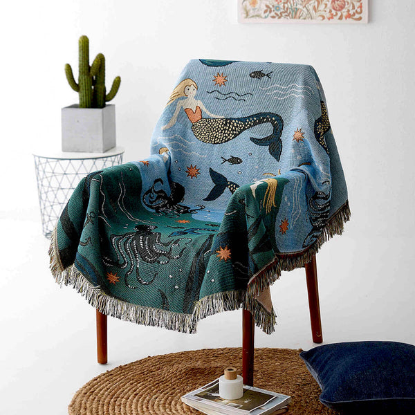 Cozy Merrie™ | Onderwater zeemeermin vloerkleed Scandinavian Blankets Pantino S (90 x 150 cm / 35 x 59 inch)  