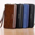 Cartera unisex marrón (para hombre) - RFID larga