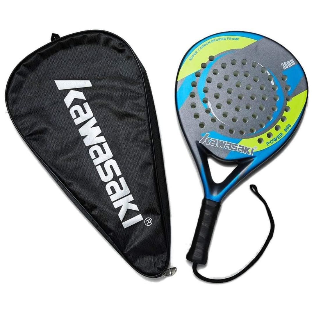 Vardi Dante™ Kawasaki 3K Padelracket | Gebalanceerd & Lichtgewicht - Power 600 Blauw - Padel Tennis Raquets - Pantino