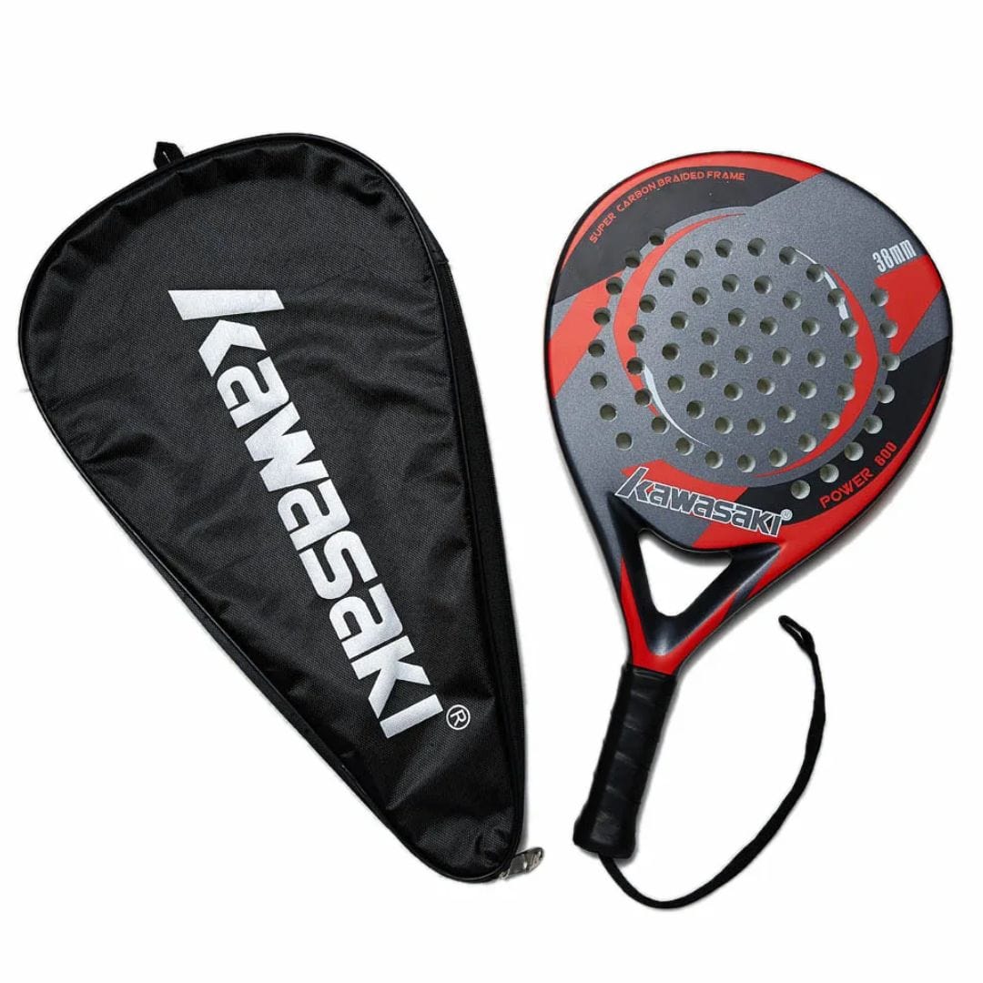 Vardi Dante™ Kawasaki 3K Padelracket | Gebalanceerd & Lichtgewicht - Power 600 Rood - Padel Tennis Raquets - Pantino