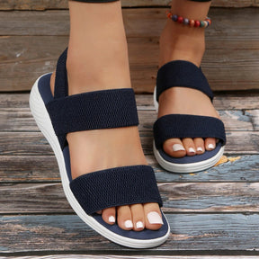 Fleur - Handgemaakte Espadrille Sandalen Dames - Marineblauw - Sandalen - Pantino