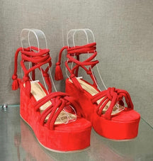 Maud - Vintage Retro Sandalen Dames - Rood - Sandalen - Pantino