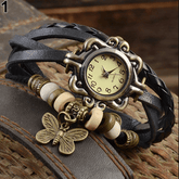 watches : Vintage Armband Horloge in Zwart van Pantino