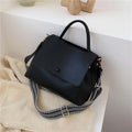 Bolso bandolera negro para mujer - Compacto 27cm cuero sintético - Cuero sintético