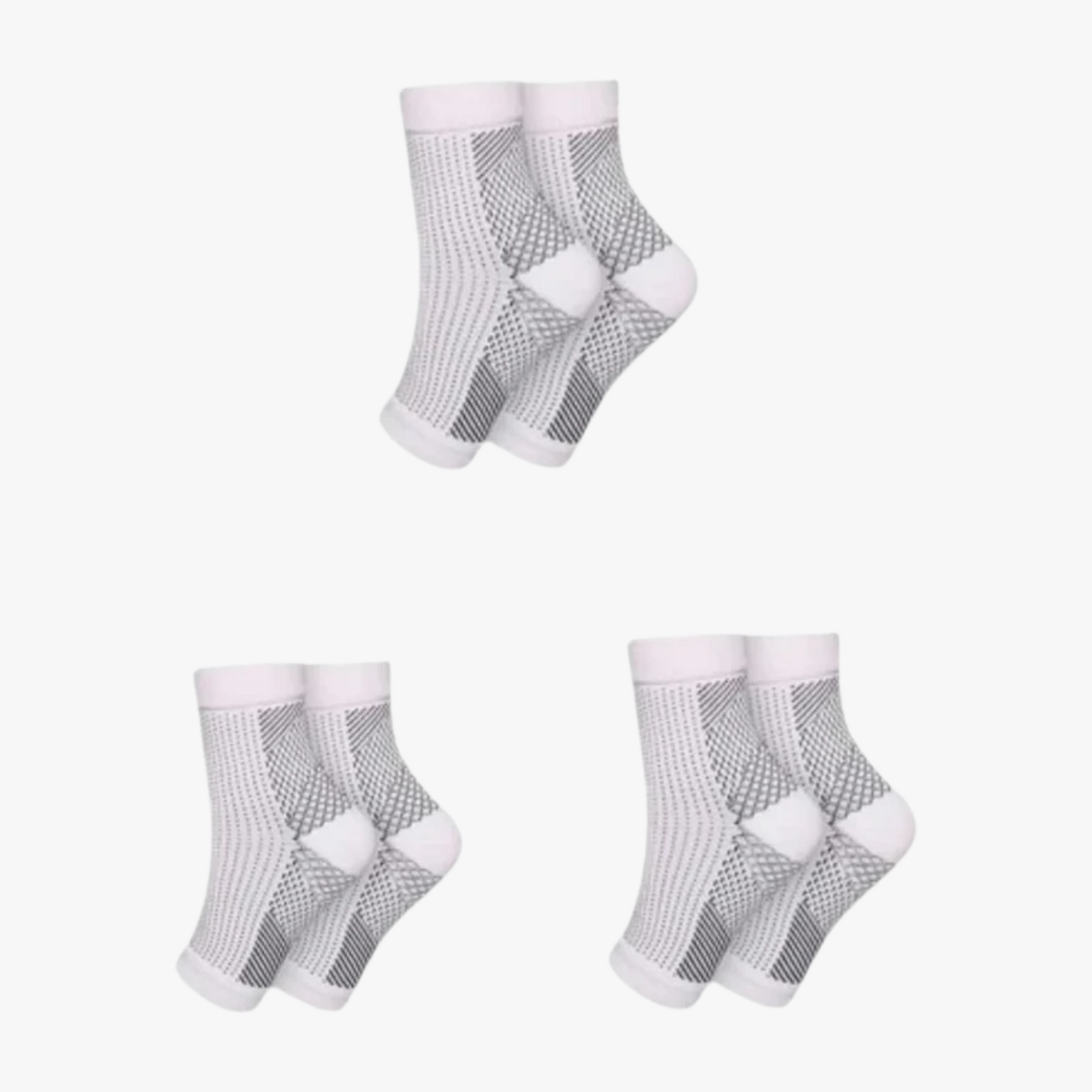 accessories : VoetVitaal - Steunsocks voor Pijnlijke Voeten (1 + 2 Paar) - Wit in Wit van Pantino