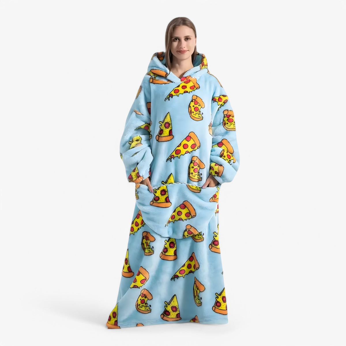 WarmBlanket™ - Zachte warme Fleece trui Deken - Pizza - Huis en Tuin - Pantino