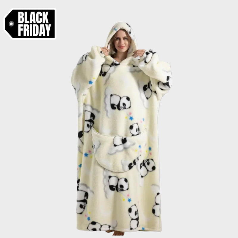 WarmBlanket™ - Zachte warme Fleece trui Deken Huis en Tuin Pantino Wit Panda  