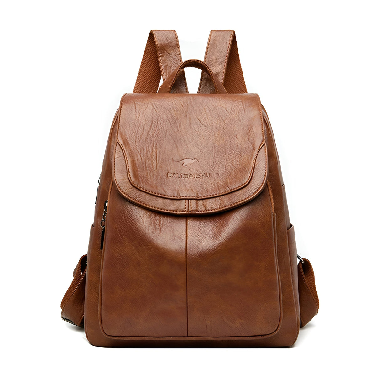 VLP139 : Madeline Fashion Bag - Vintage Leren Boekentas Voor Vrouwen in Geel-Bruin van Pantino