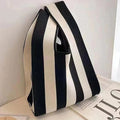 Bolso de lona a rayas chic