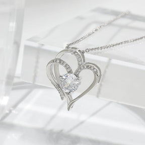 ZirconHeart - Liefde ketting - Zilver - - Pantino