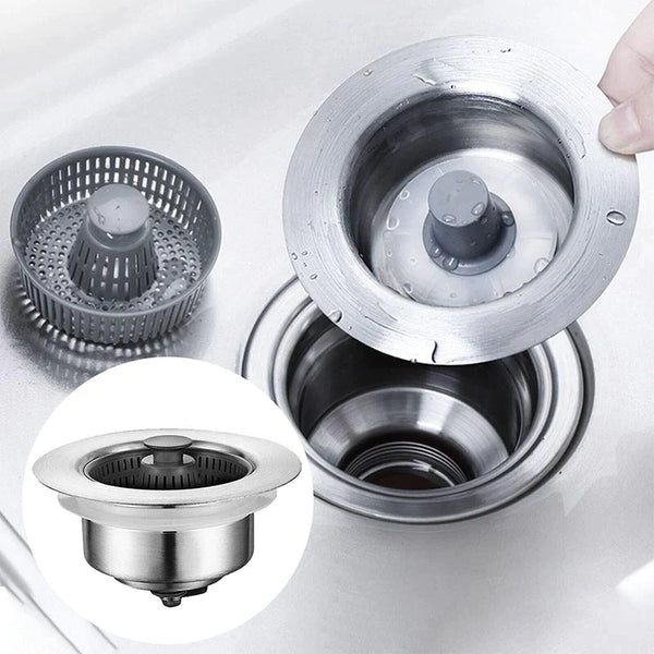 Sink - Filter voor gootsteenafvoer (1 + 1 gratis)  Pantino Accessoires tegen geurtjes in de gootsteen (1 stuks) Geurfilter voor wastafel (1 st.) 