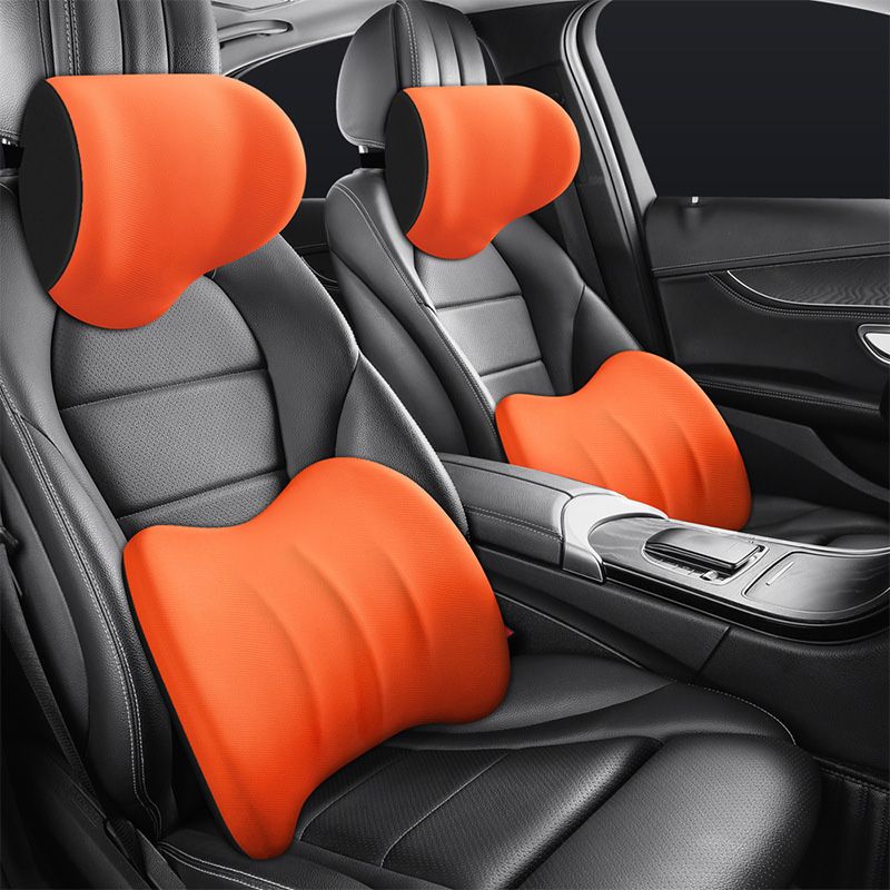 CozyDrive™ | Hoofdsteun & rugkussen voor in de auto Prylar för bilen Pantino Oranje Hoofdsteun 
