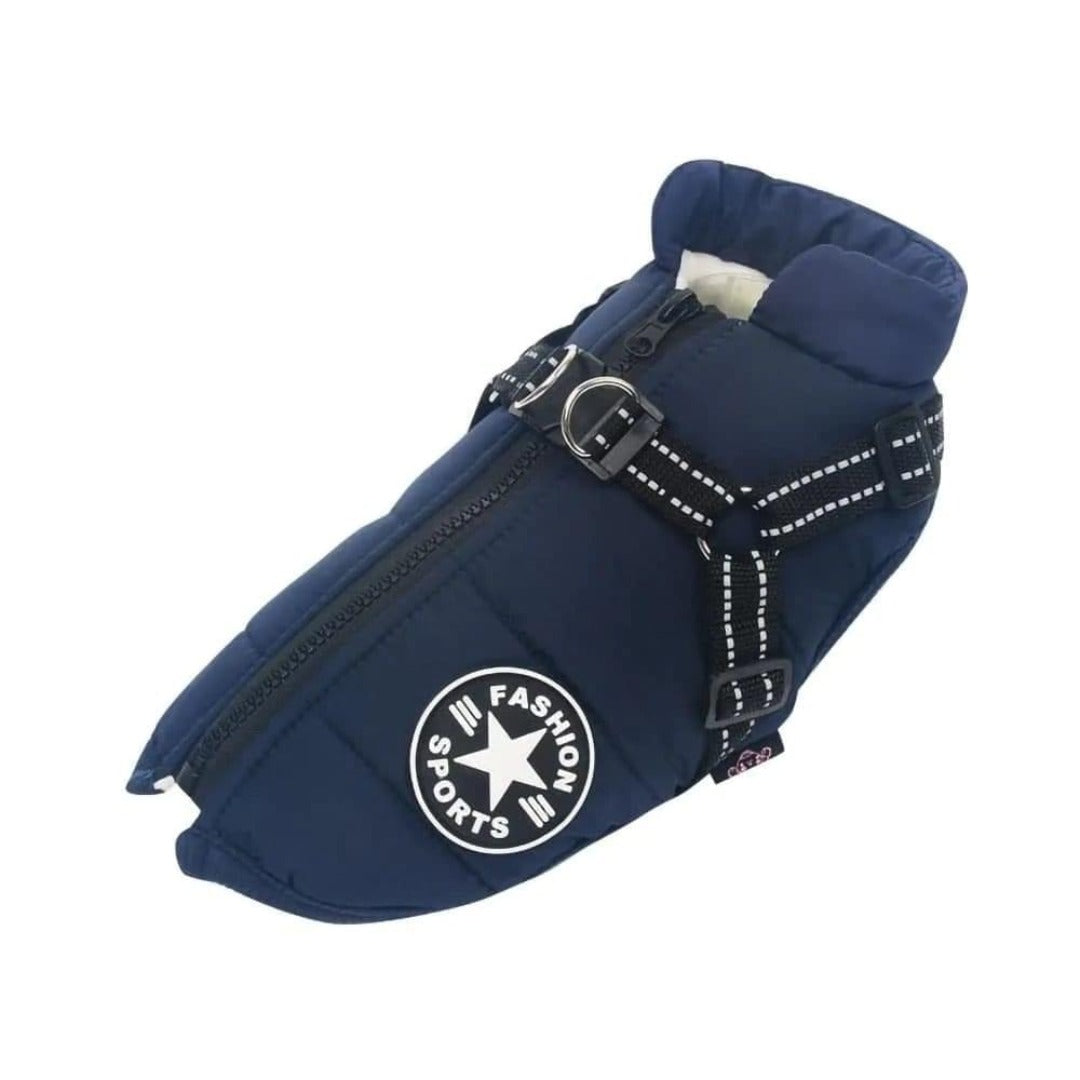 PupSkiPro - Waterdicht Jacket Harnas - Blauw - Pet Jacket - Pantino