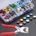 SnapPliers Pinza per Bottoni a Pressione - Fissaggio per Tessuti Hobby - Set