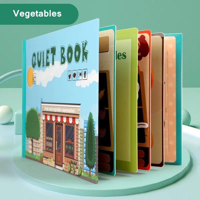 BusyBook™ - Speelgoed voor vroegtijdig leren in de kleuterschool Speelgoed Pantino Groenten  
