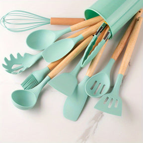 Cookware™ - Silicone 12-Delig Kookgerei Sets - Diepgroen - Huis en Tuin - Pantino