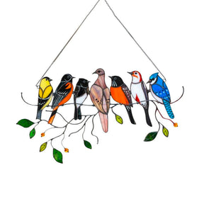 Gebrandschilderd glas vogel Suncatcher - - Garden - Pantino