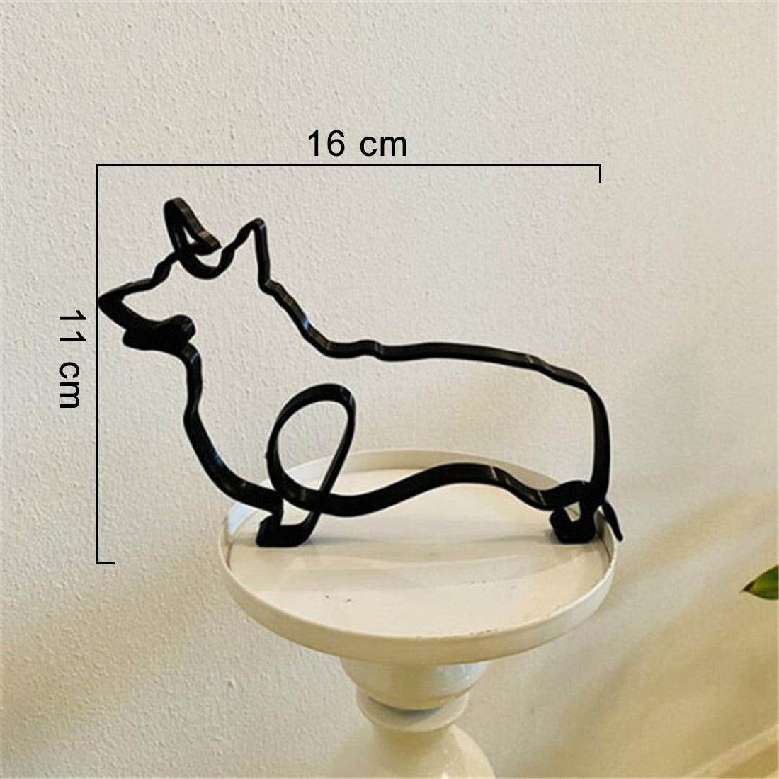 Minimalistische Hond Kunst Sculptuur - Corgi - House - Pantino