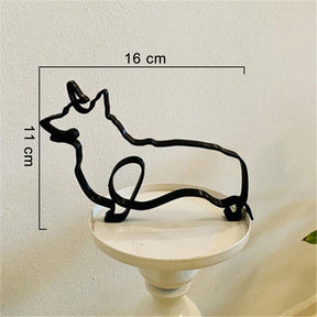 Minimalistische Hond Kunst Sculptuur - Corgi - House - Pantino