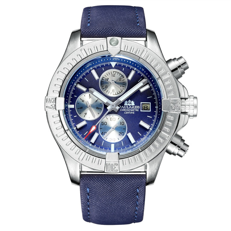 Automatisch zelfopwindend horloge Watches for men Pantino Zilveren Blauwe Panda  
