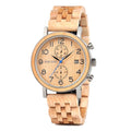 Orologio Donna Beige - Orologio Uomo in Legno e Acciaio Inossidabile