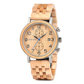 Herenhorloge in hout en staal - Beige - Watches for women - Pantino