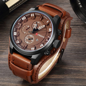 Luxe Navigator Horloge - Bruine koffie - Watches - Pantino