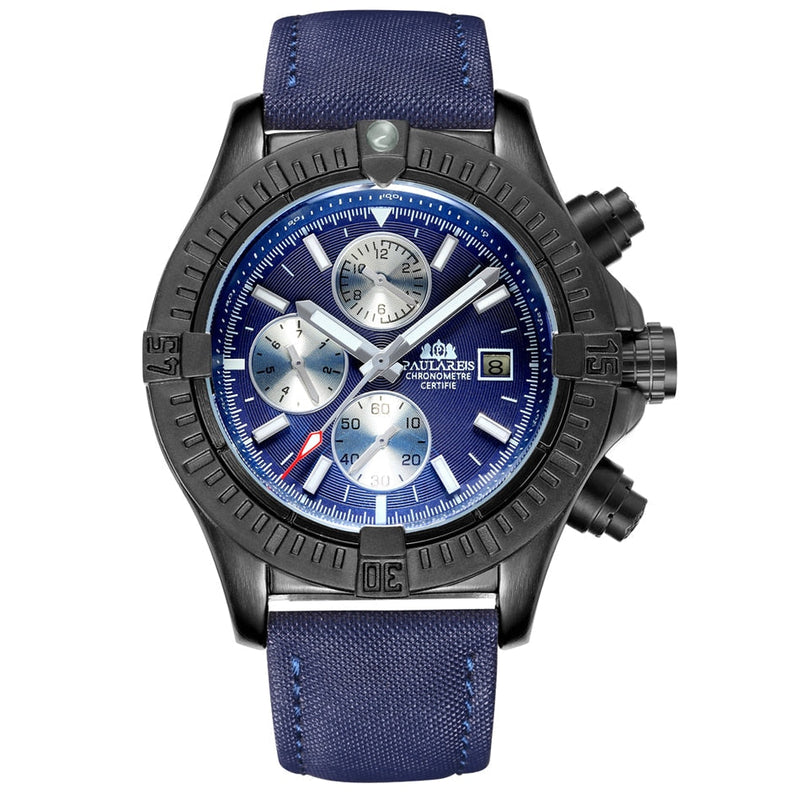 Automatisch zelfopwindend horloge Watches for men Pantino Zwarte Blauwe Panda  