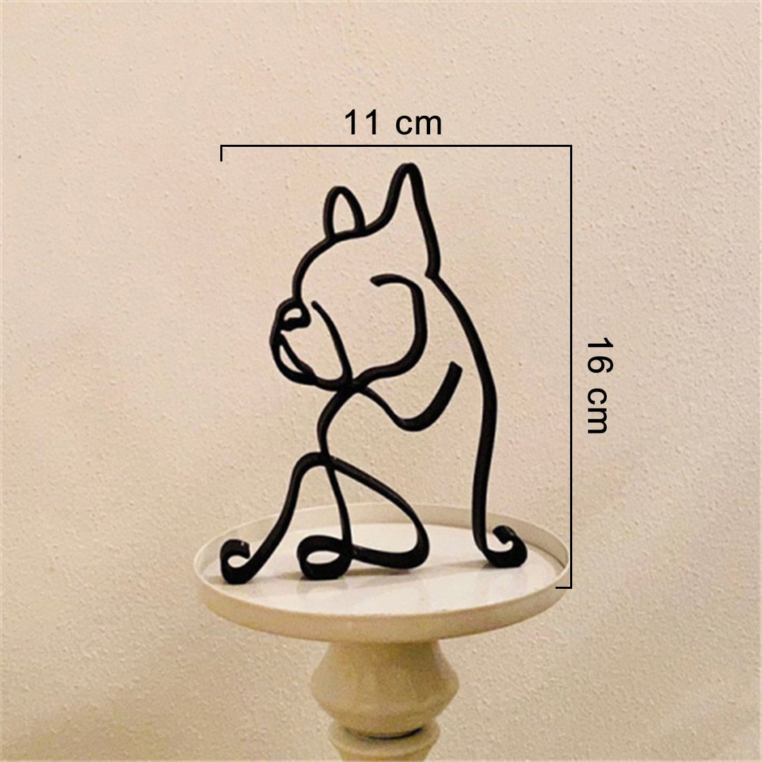 Minimalistische Hond Kunst Sculptuur - Franse Bulldog - House - Pantino