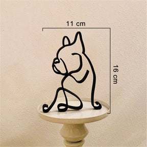 Minimalistische Hond Kunst Sculptuur - Franse Bulldog - House - Pantino