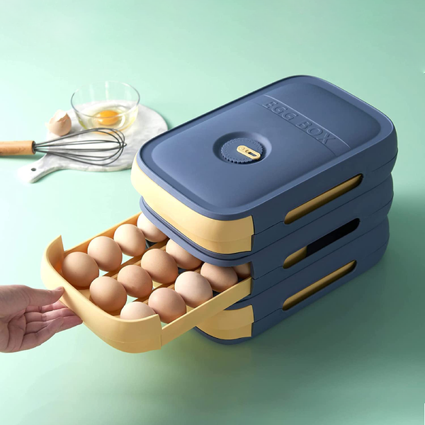 Automatische Rollende Eier Organizer™ (1+1 GRATIS) Egg Storage Pantino Diepblauw 1+1 GRATIS 
